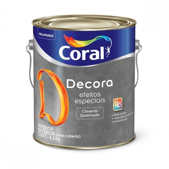 CORAL DECORA EF CIMENTO QUEIM LOC BASE 4,1KG