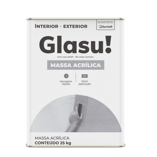 GLASU MASSA ACRILICA BRANCO 25KG