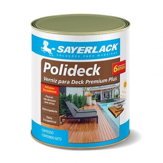 POLIDECK SEMIBRILHO NATURAL 900ML SAYERLACK