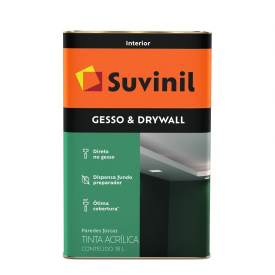 SUVINIL DIRETO GESSO DRYWALL FOSCO BRANCO 18L