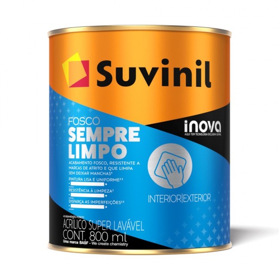 SUVINIL SEMPRE LIMPO FOSCO SELF BASE B2 800ML SUVINIL SEMPRE LIMPO FOSCO SELF BASE B2 800ML